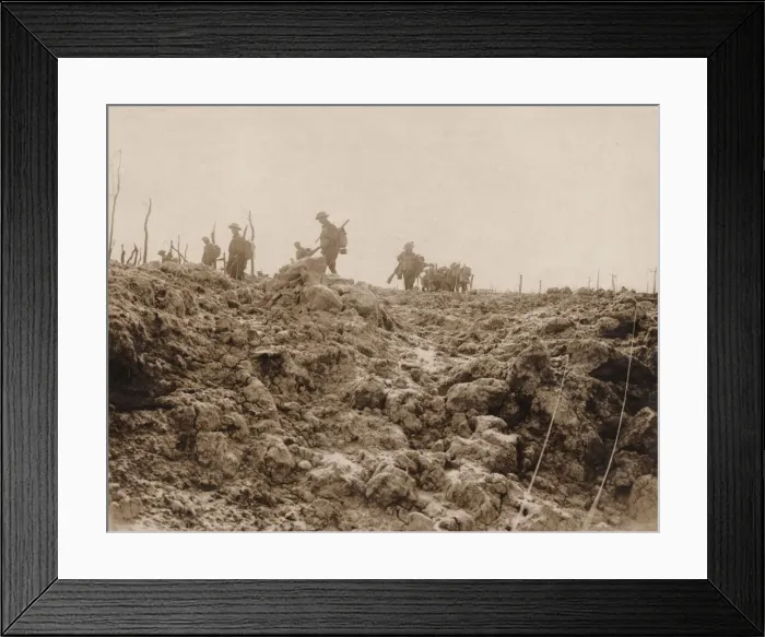 Framed Print : British troops, Battle of Flanders, WW1 Framed Print : British troops, Battle of Flanders, WW1