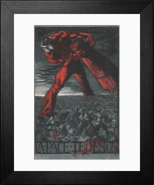 Framed Print : Italian poster, German Peace, WW1 Framed Print : Italian poster, German Peace, WW1