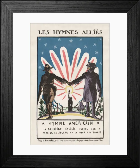 Framed Print : American National Anthem, WW1 Framed Print : American National Anthem, WW1