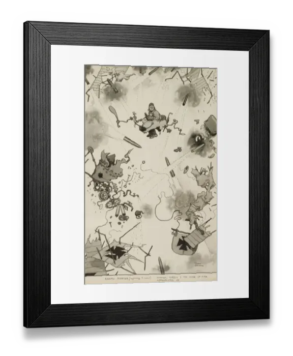 Framed Print : A Nice Conclusion, by William Heath Robinson, WW1 Framed Print : A Nice Conclusion, by William Heath Robinson, WW1