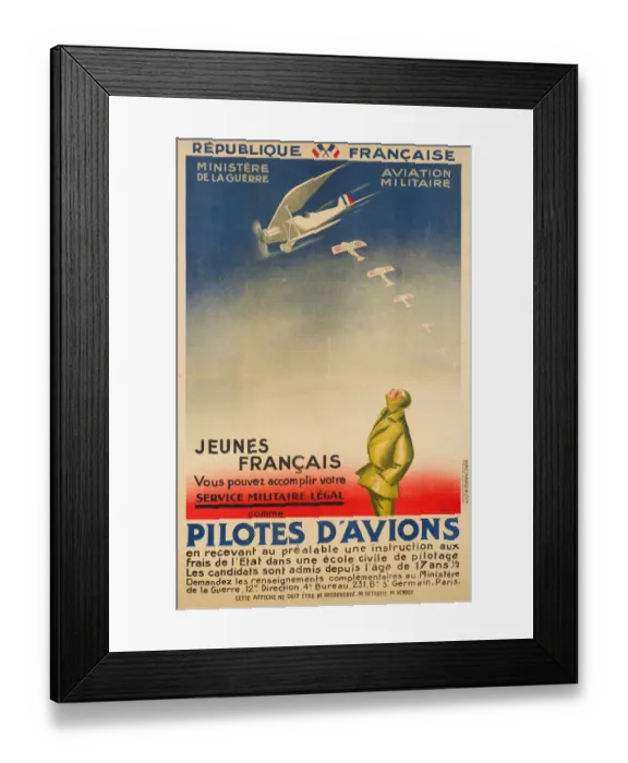 Framed Print : French recruitment poster for pilots Framed Print : French recruitment poster for pilots