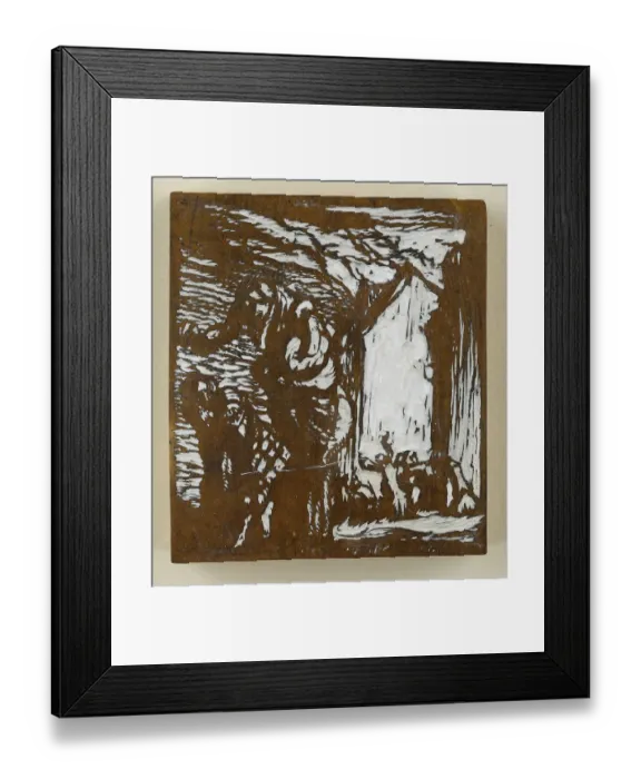 Framed Print : Original woodblock for Horresco, by Frank Brangwyn, WW1 Framed Print : Original woodblock for Horresco, by Frank Brangwyn, WW1