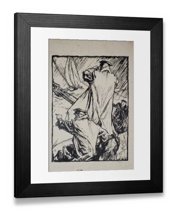 Framed Print : Lookout -- design for Zambrene Trench Coats, WW1 Framed Print : Lookout -- design for Zambrene Trench Coats, WW1