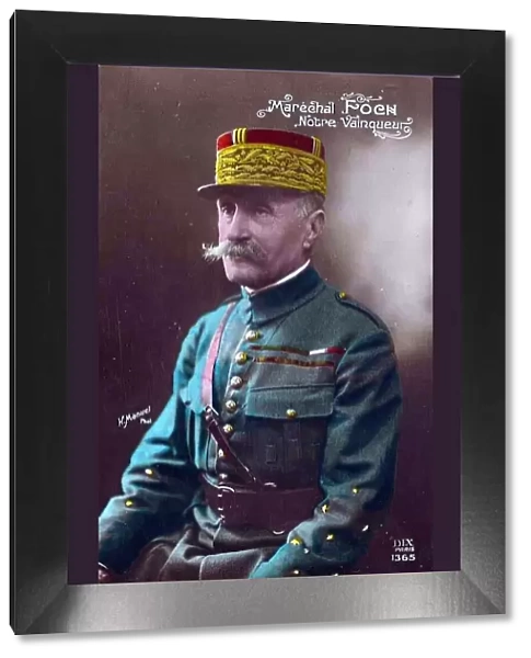 French postcard, Marshal Foch, WW1