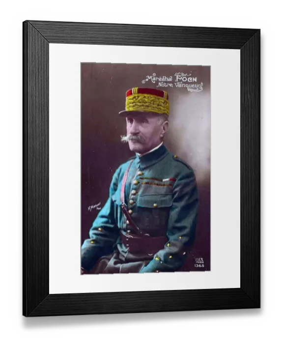 Framed Print : French postcard, Marshal Foch, WW1 Framed Print : French postcard, Marshal Foch, WW1