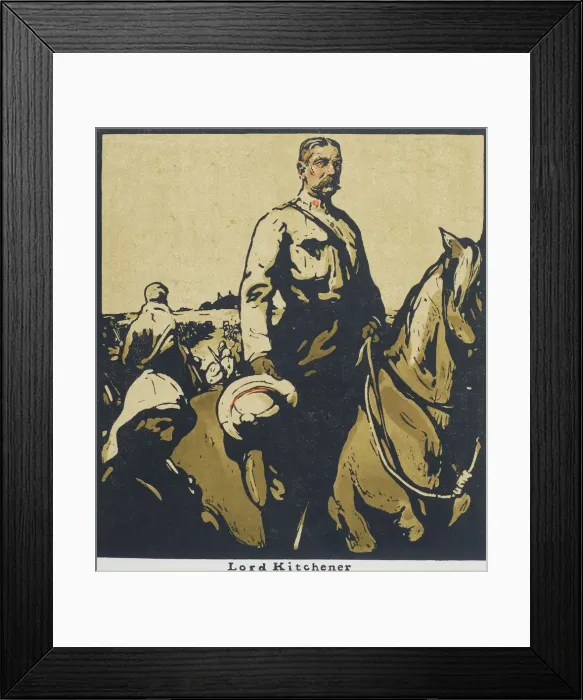 Framed Print : Lord Kitchener on horseback, Khartoum, Sudan Framed Print : Lord Kitchener on horseback, Khartoum, Sudan