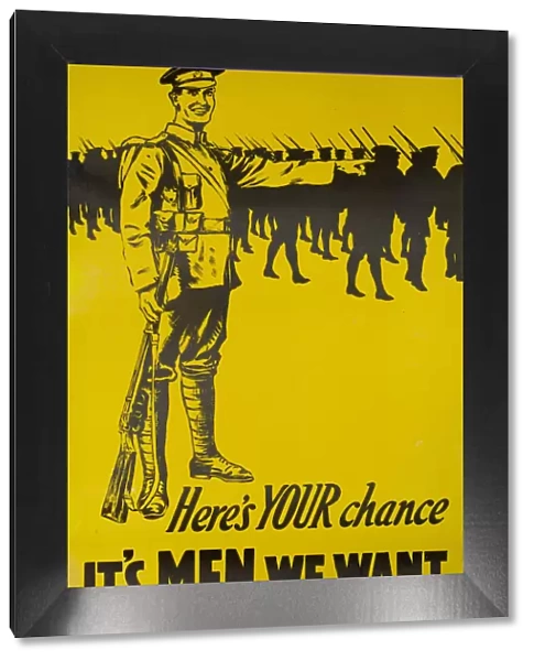 Canadian poster, Its Men We Want, WW1