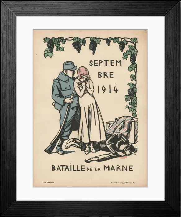 Framed Print : Calendar, September 1914, WW1 Framed Print : Calendar, September 1914, WW1