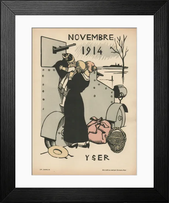Framed Print : Calendar, November 1914, WW1 Framed Print : Calendar, November 1914, WW1
