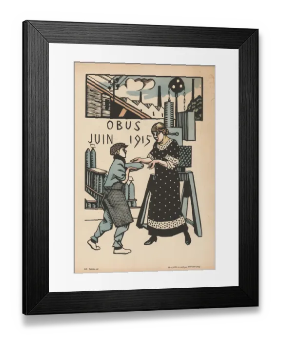 Framed Print : Calendar, June 1915, WW1 Framed Print : Calendar, June 1915, WW1