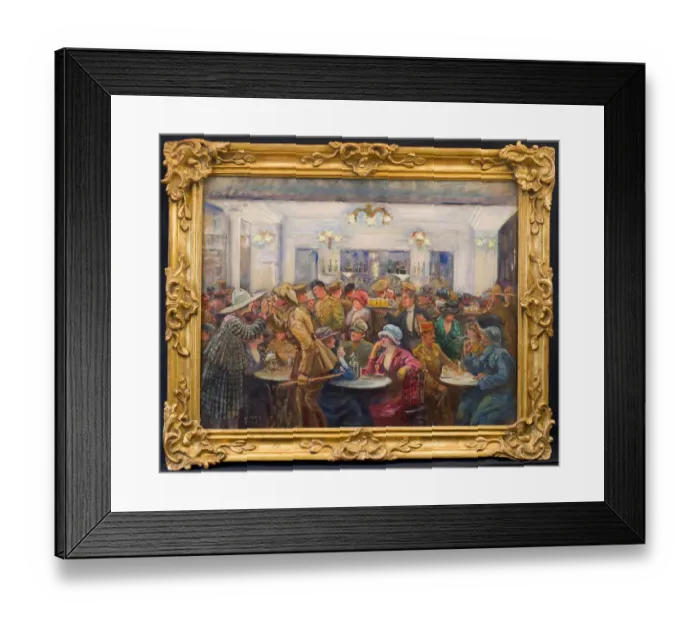 Framed Print : Interval drinks at the Olympia, Paris, WW1 Framed Print : Interval drinks at the Olympia, Paris, WW1