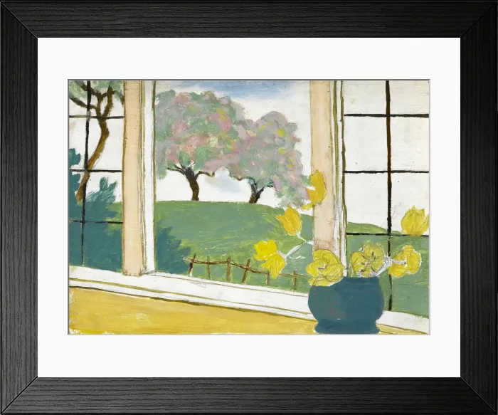 Framed Print : Peaceful scene through an open window, WW1 Framed Print : Peaceful scene through an open window, WW1
