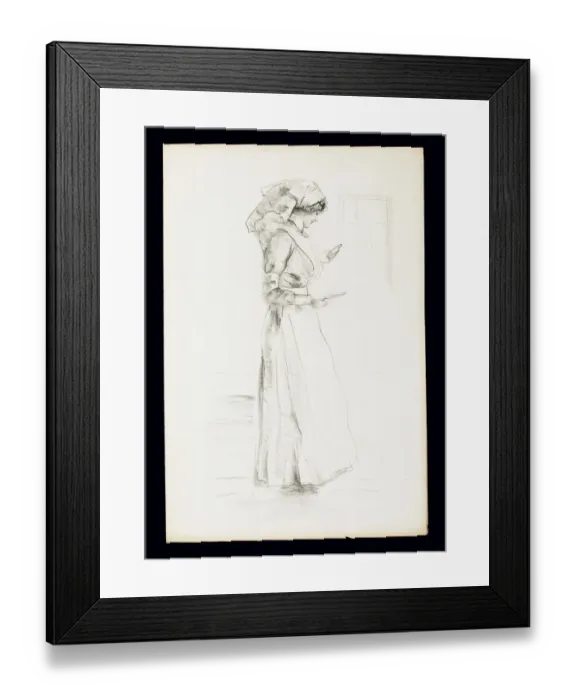 Framed Print : Nurse, by Albert de Belleroche, WW1 Framed Print : Nurse, by Albert de Belleroche, WW1