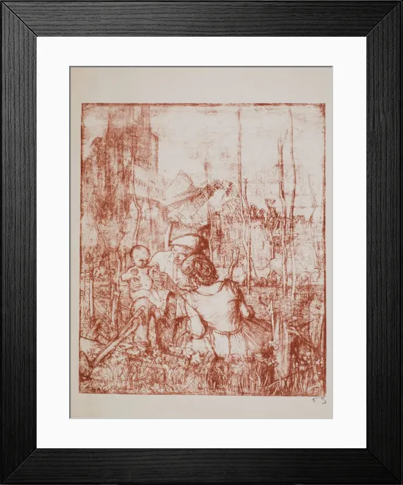 Framed Print : Peace (Love Amid Ruins), by Frank Brangwyn Framed Print : Peace (Love Amid Ruins), by Frank Brangwyn