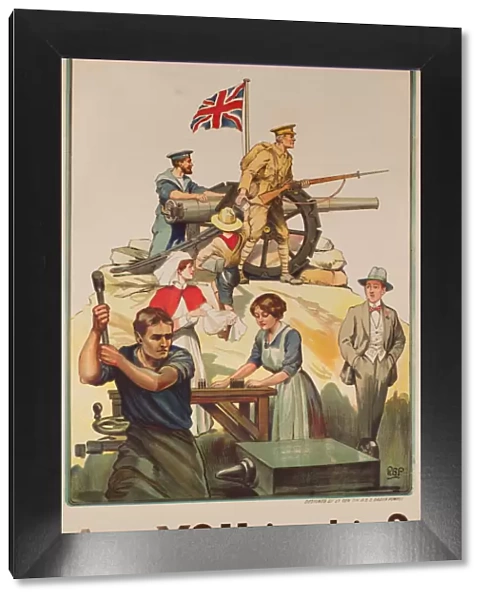British recruitment poster, Are You in this? WW1