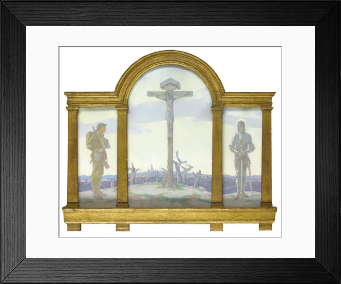 Framed Print : England, triptych by Percy Jowett, WW1 Framed Print : England, triptych by Percy Jowett, WW1