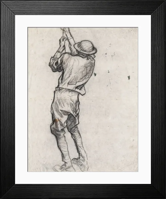 Framed Print : Working Soldier, by Frank Brangwyn Framed Print : Working Soldier, by Frank Brangwyn