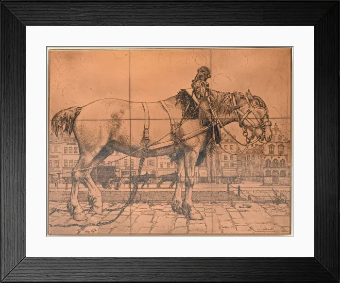 Framed Print : Copper plate, The horse of Ostend, by Robert Austin Framed Print : Copper plate, The horse of Ostend, by Robert Austin