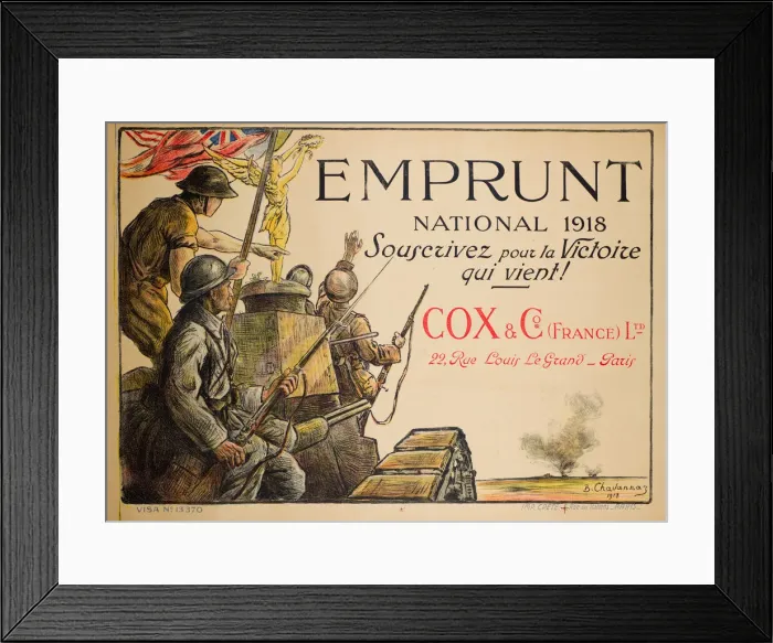 Framed Print : French poster, War Bonds, WW1 Framed Print : French poster, War Bonds, WW1
