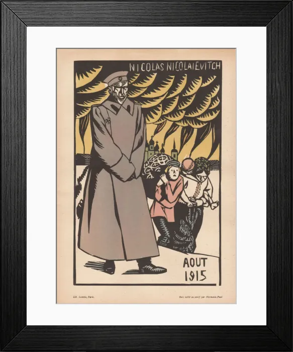 Framed Print : Calendar, August 1915, WW1 Framed Print : Calendar, August 1915, WW1