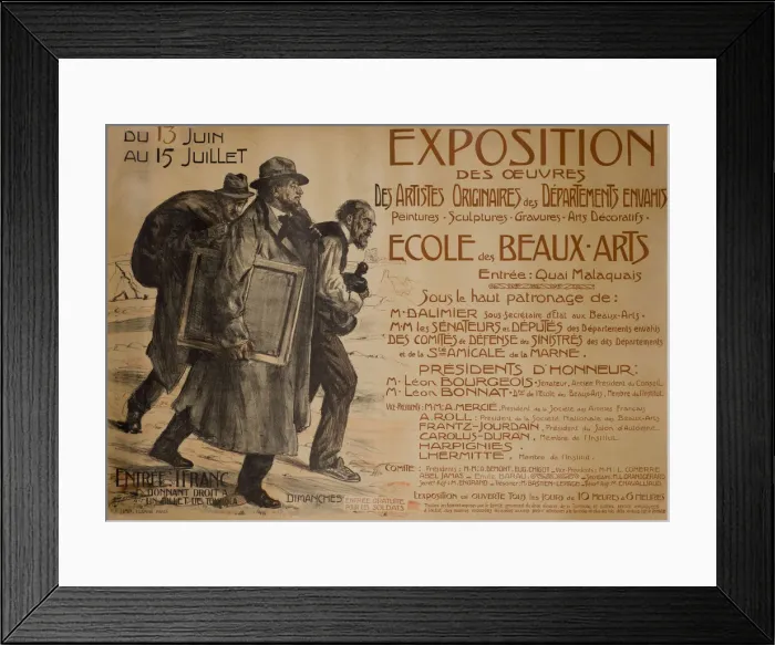 Framed Print : French poster, Exhibition in Paris, WW1 Framed Print : French poster, Exhibition in Paris, WW1