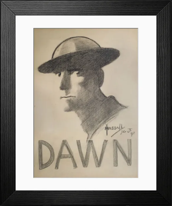Framed Print : Dawn, 1917, by John Hassall, WW1 Framed Print : Dawn, 1917, by John Hassall, WW1