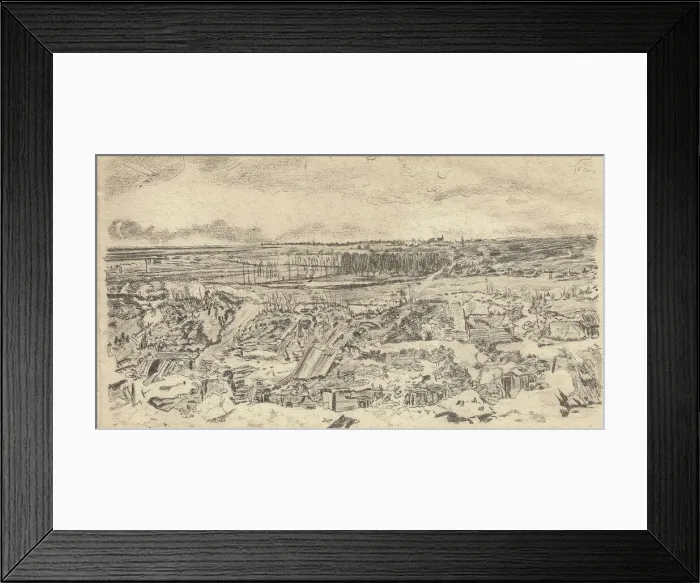Framed Print : The Old German Front Line, Arras, by WHD Arthur, WW1 Framed Print : The Old German Front Line, Arras, by WHD Arthur, WW1