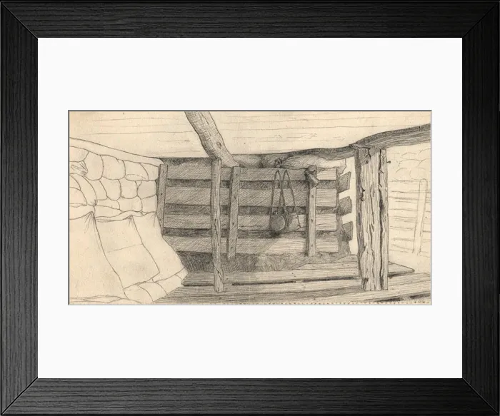 Framed Print : Forward Observation Dugout, Festubert, by RBT Kelly, WW1 Framed Print : Forward Observation Dugout, Festubert, by RBT Kelly, WW1