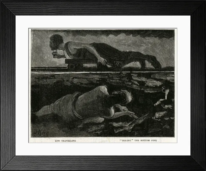 Framed Print : Work at a coal mine 1878 Framed Print : Work at a coal mine 1878