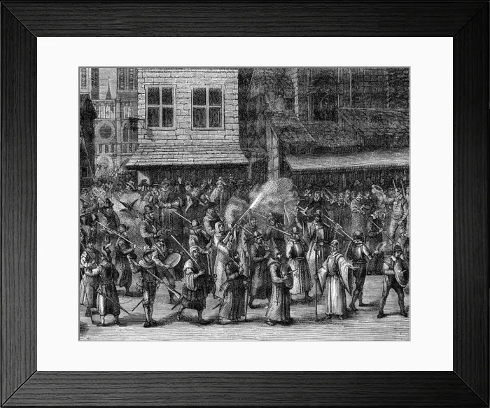 Framed Print : Procession of the Catholic Ligue through the streets of Pa Framed Print : Procession of the Catholic Ligue through the streets of Pa