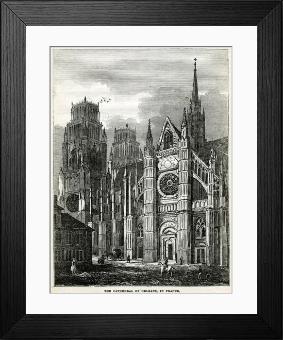Framed Print : Cathedral of Orleans, in France Framed Print : Cathedral of Orleans, in France