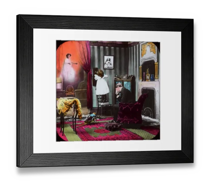 Framed Print : Sentimental scene -- Kiss Me, Mama Framed Print : Sentimental scene -- Kiss Me, Mama