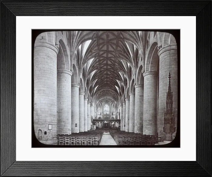 Framed Print : View of the nave, Tewkesbury Abbey, Gloucestershire Framed Print : View of the nave, Tewkesbury Abbey, Gloucestershire