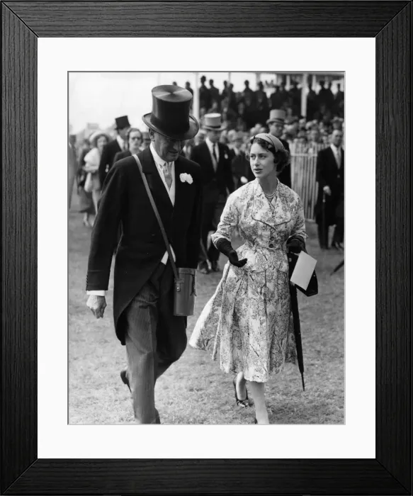 Framed Print : Princess Margaret at the Derby, 1955 Framed Print : Princess Margaret at the Derby, 1955