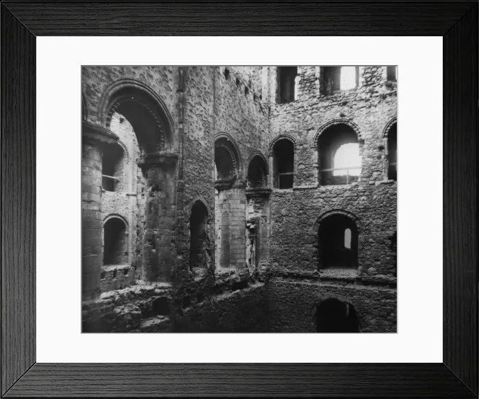 Framed Print : Interior view, Rochester Castle, Kent Framed Print : Interior view, Rochester Castle, Kent