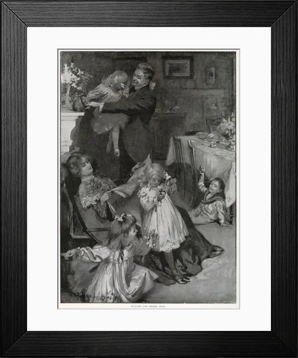 Framed Print : An Eastertide custom at home and abroad: hunting for Easter Eggs, 1903 Date: 1903 Framed Print : An Eastertide custom at home and abroad: hunting for Easter Eggs, 1903 Date: 1903
