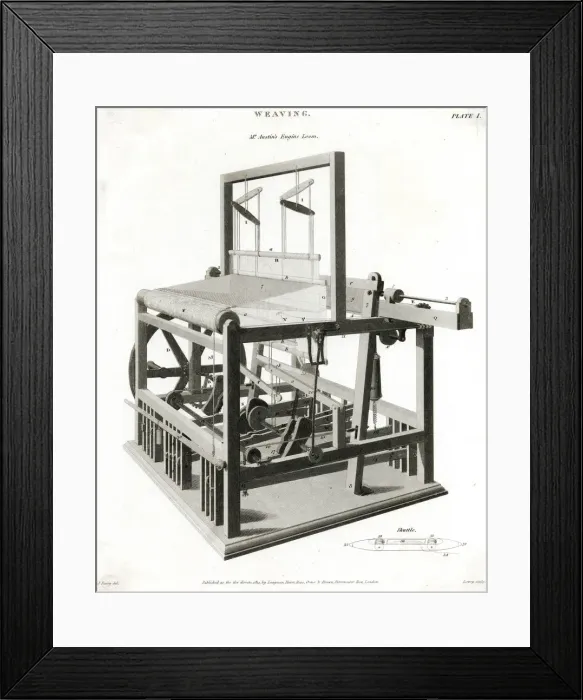 Framed Print : Textile Industry - Weaving - Mr Austins Engine Loom Framed Print : Textile Industry - Weaving - Mr Austins Engine Loom