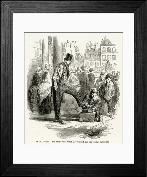 Framed Print : Shoeshiner 1867 Framed Print : Shoeshiner 1867