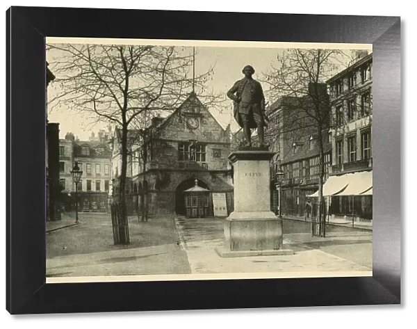 Old Market Hall and Lord Clives Statue, Shrewsbury