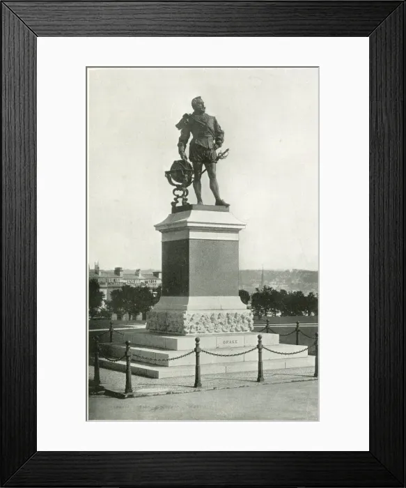 Framed Print : Statue of Sir Francis Drake, Plymouth, Devon Framed Print : Statue of Sir Francis Drake, Plymouth, Devon