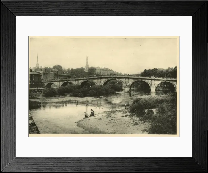 Framed Print : English Bridge, Shrewsbury, Shropshire Framed Print : English Bridge, Shrewsbury, Shropshire