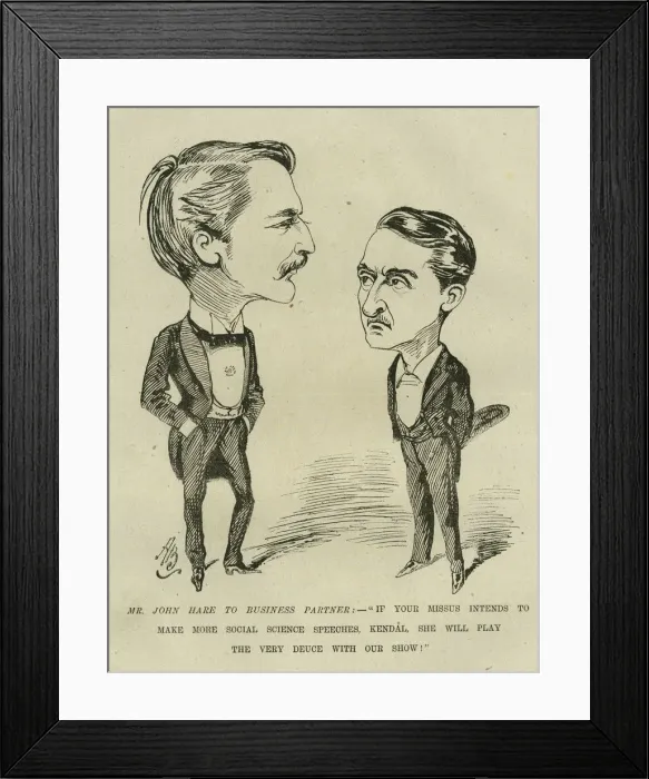 Framed Print : Cartoon, John Hare to business partner Kendal Framed Print : Cartoon, John Hare to business partner Kendal