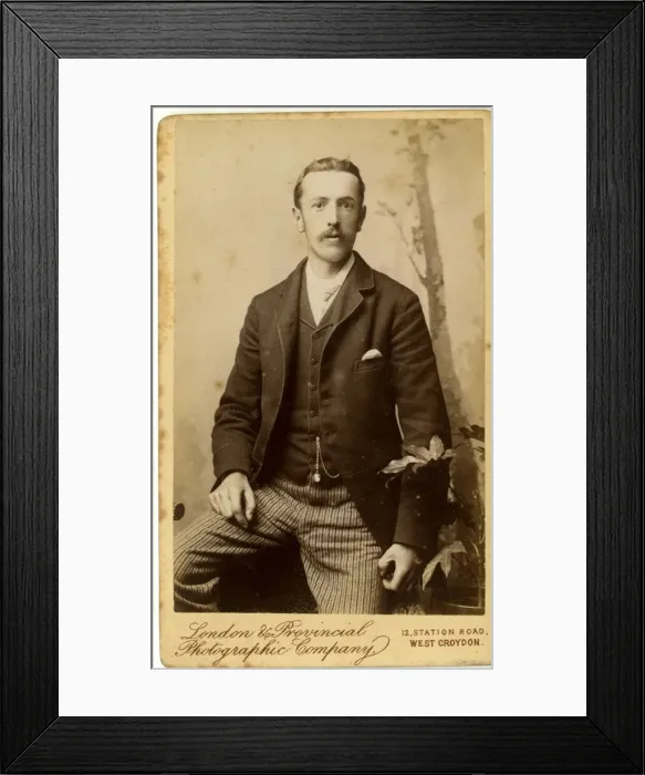 Framed Print : Carte de visite - young man, Croydon Framed Print : Carte de visite - young man, Croydon