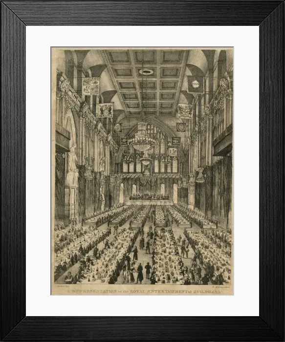 Framed Print : A Representation of the Royal Entertainment at Guildhall Framed Print : A Representation of the Royal Entertainment at Guildhall