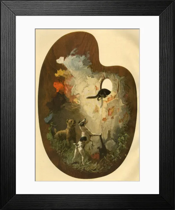 Framed Print : Painting on an artists palette Framed Print : Painting on an artists palette