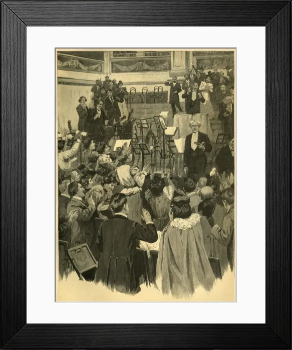 Framed Print : Applauding Pablo de Sarasate, concert violinist Framed Print : Applauding Pablo de Sarasate, concert violinist