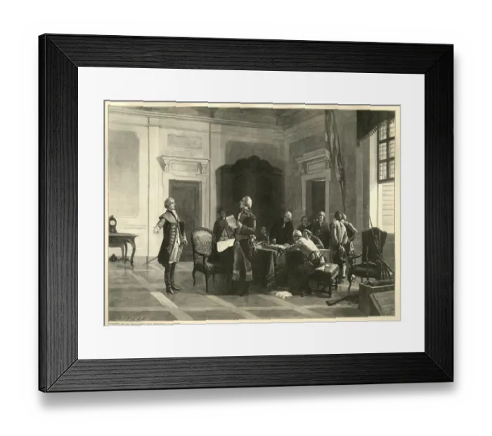 Framed Print : Lafayettes reception by George Washington Framed Print : Lafayettes reception by George Washington