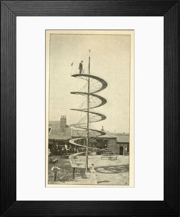 Framed Print : Spiral cycle track helter skelter Framed Print : Spiral cycle track helter skelter