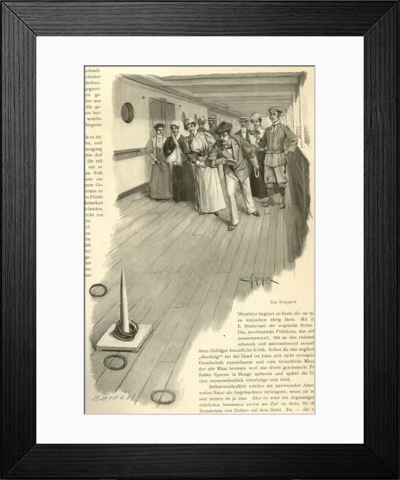 Framed Print : Quoits ring game on deck of cruise ship Framed Print : Quoits ring game on deck of cruise ship