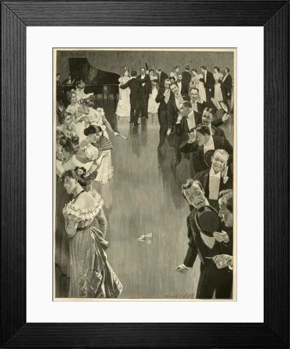 Framed Print : Whose Shoe? - scene at a dance Framed Print : Whose Shoe? - scene at a dance